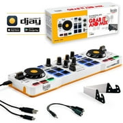 Hercules DJ Control Mix Bluetooth Wireless DJ Controller for Smartphones Djay App2 Decks- White